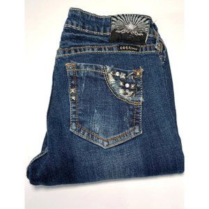 ROCK Premium USA Embellished  Boot Cut Jeans Women's Size 29x31